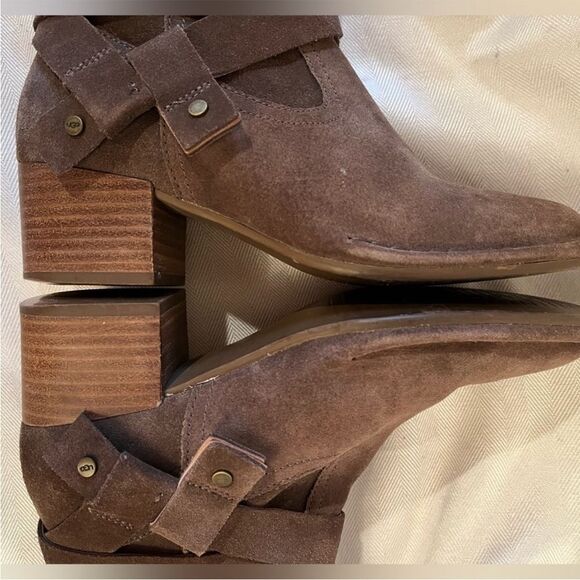 UGG Knee high suede boots, Bandera Biker Combat Moto style size 6‎ - Picture 4 of 12